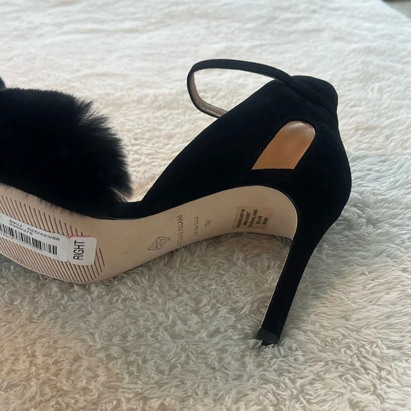 Antonio Melani Sz 8.5 Kayleigh Black Women Stiletto Fluffy Rabbit Fur Heels NWT - Picture 9 of 16